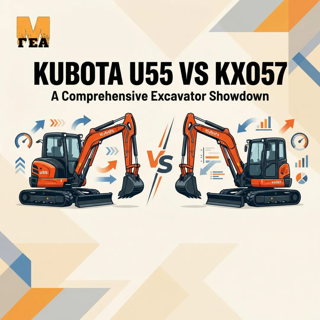 Kubota U55 vs KX057: A Comprehensive Excavator Showdown
