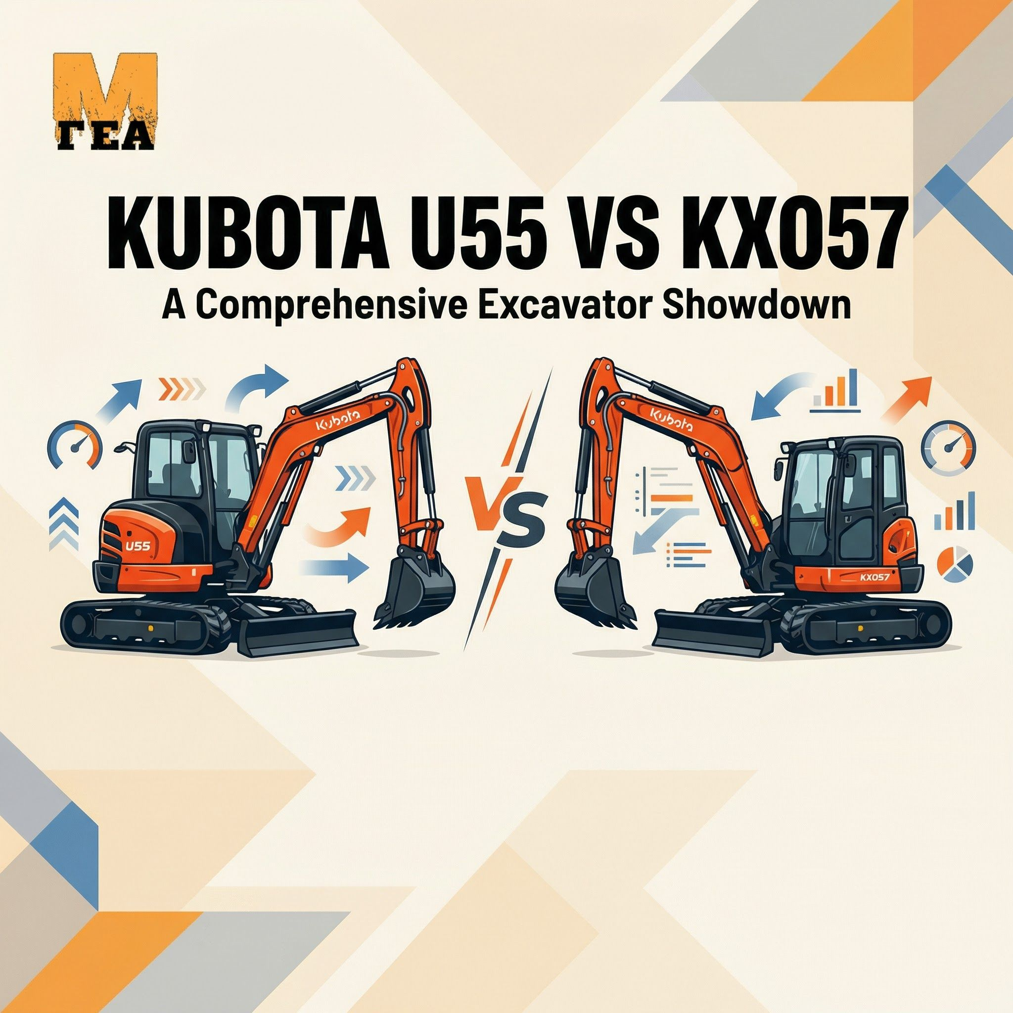 Kubota U55 vs KX057: A Comprehensive Excavator Showdown