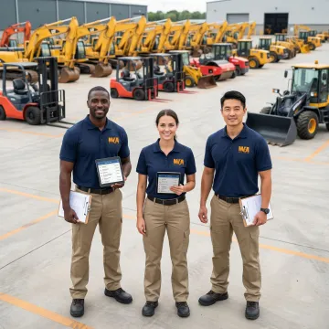 Auction logistics coordinator managing equipment staging and documentation