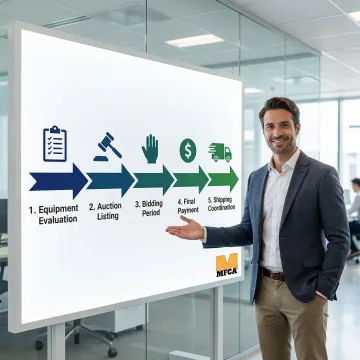 Step-by-step online auction process for truck equipment sales