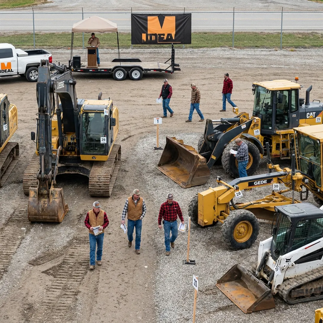 In-Person Auction for Used Heavy Equipments