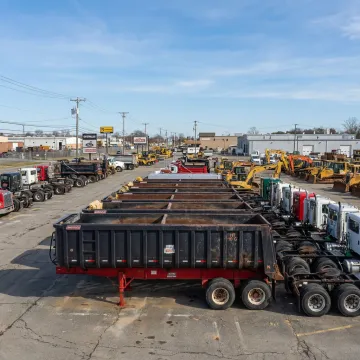 Heavy trucks and construction equipment available for sale at Mideast Equipment Supply in Hixson, TN