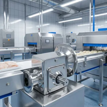 Stainless steel food processing gearbox