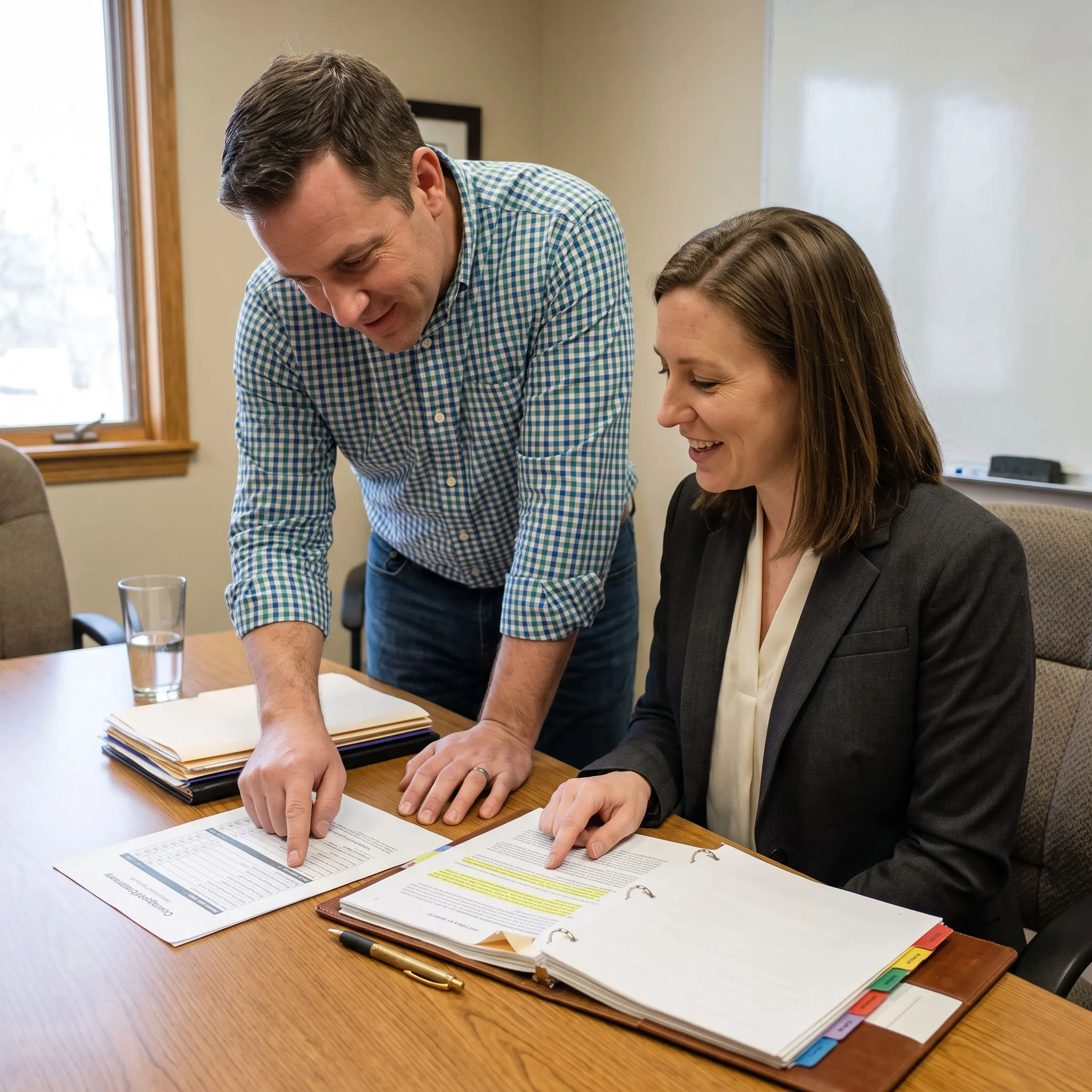 Minnesota commercial employer reviewing workers compensation policy documents