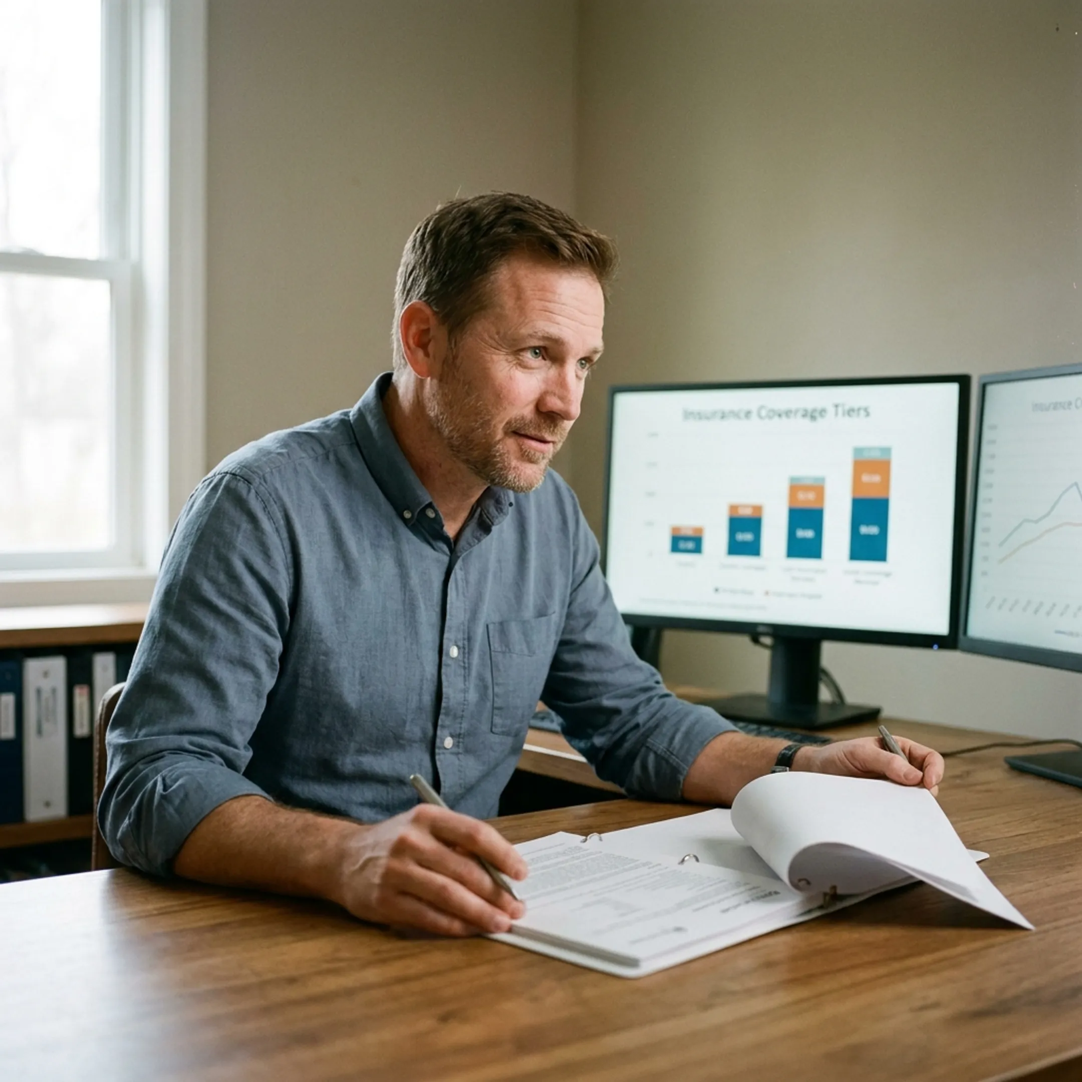 Minnesota independent insurance specialist analyzing commercial policy documents