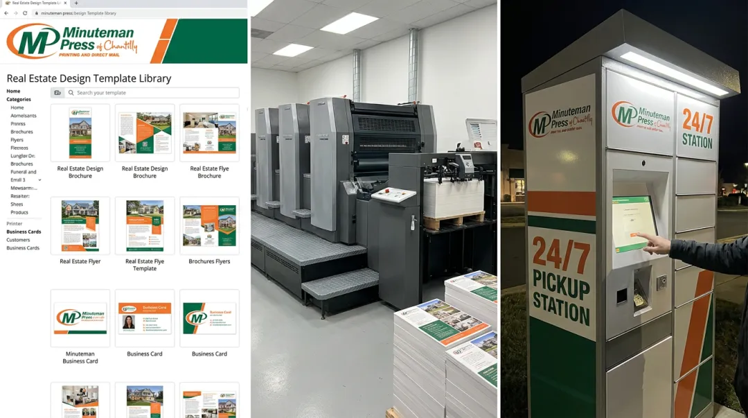 Minuteman Press of Chantilly print shop design templates and production capabilities overview