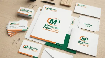 Minuteman Press business stationery suite including cards folders letterheads and booklets