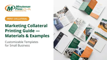 Marketing Collateral Printing Guide — Materials & Examples