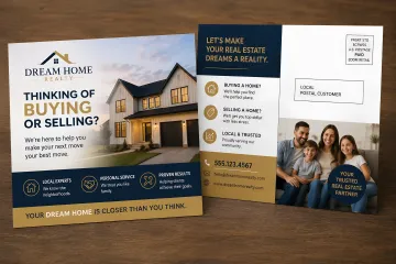 Real Estate Referral Business Cards & Postcards