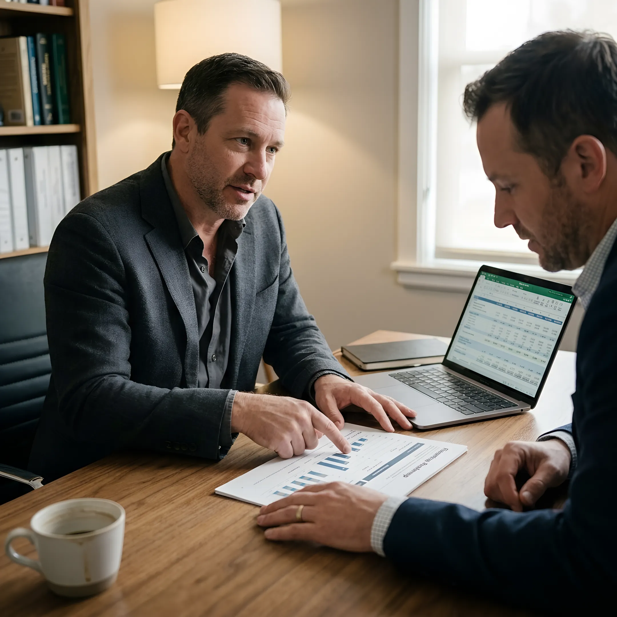 CFO advisor explaining a financial roadmap