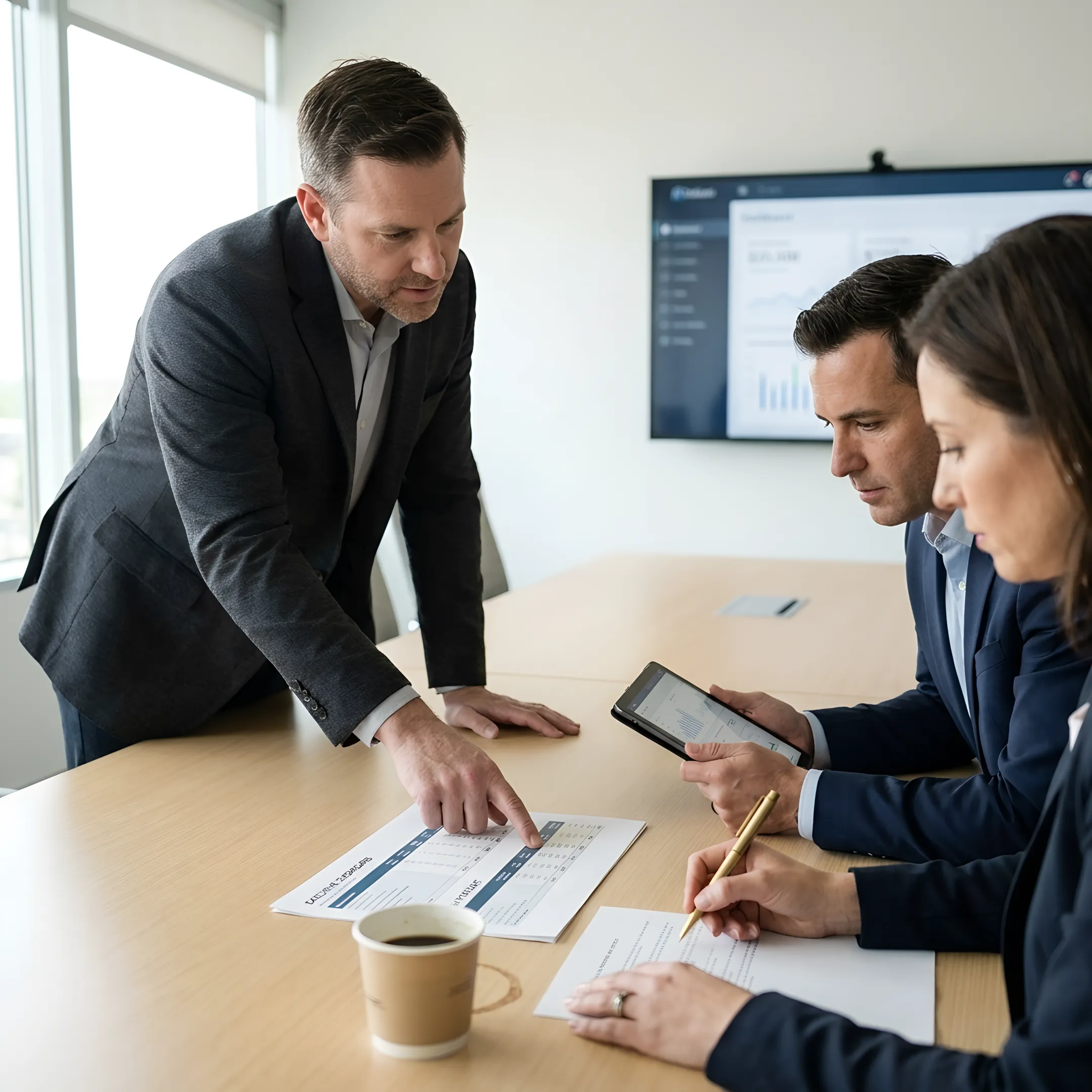 CFO advisor discussing a healthcare financial plan