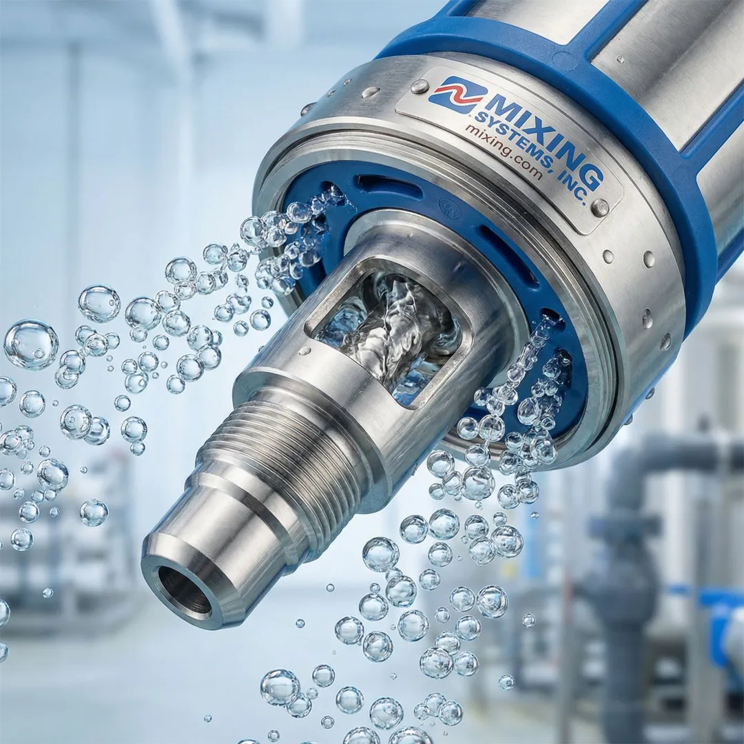 Jet aerator double nozzle assembly with high-shear mixing chamber