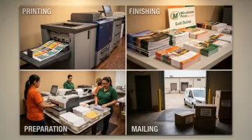 Minuteman Press East Dallas full-service direct mail production and printing capabilities