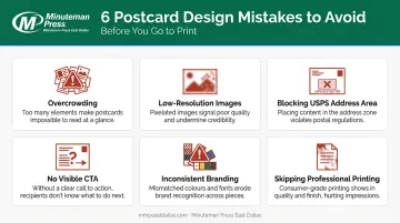 Six common direct mail postcard design mistakes to avoid with visual examples