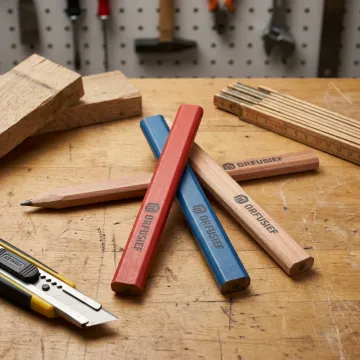 Custom carpenter pencils with printed business logo