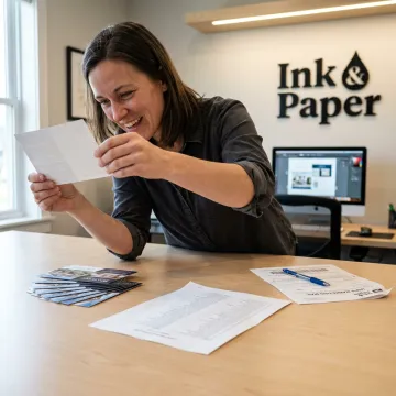 Postcard printing and mailing workflow