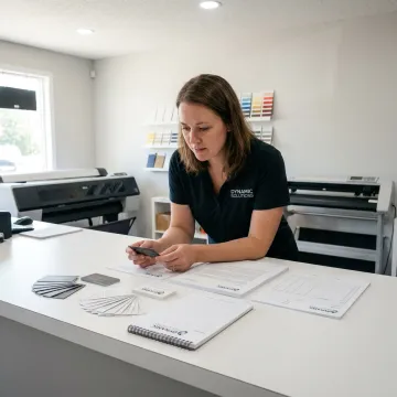 Printed office stationery for a small business
