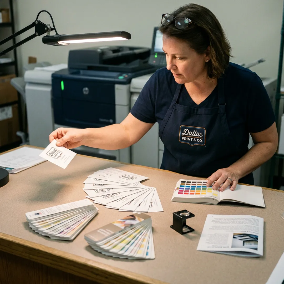 Business card proofing and print production process