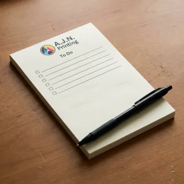 Printed to do list notepad with logo and checklist layout