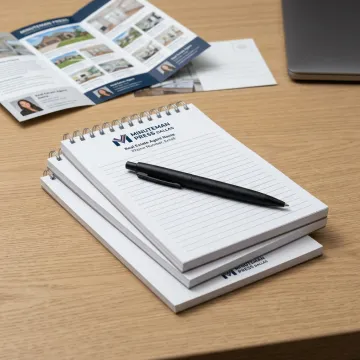 Printed real estate notepads with agent branding