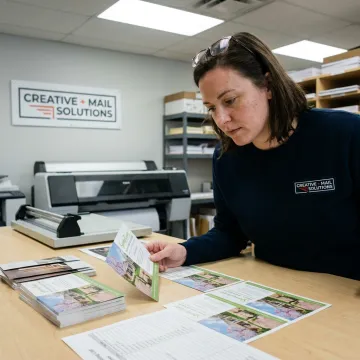 Real estate postcard printing process
