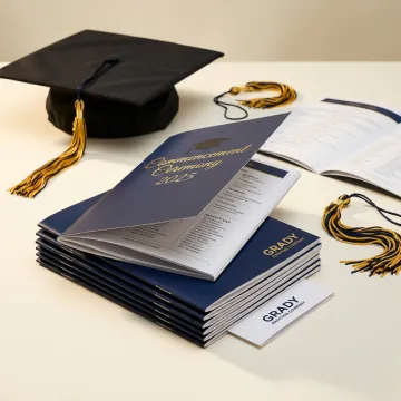 Custom printed graduation program booklets