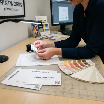 Printing QR code business cards