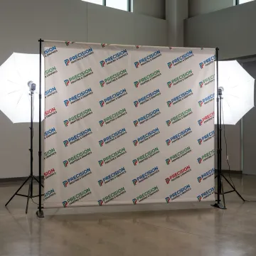 Custom step and repeat banner at a Dallas event