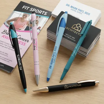 Custom BIC pens printed with a business logo
