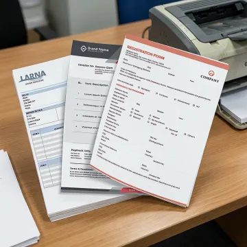 Custom printed business invoices and forms