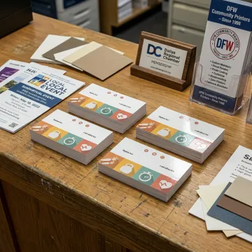 Custom business cards printed for Garland businesses