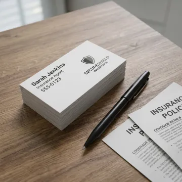 Professional insurance agent business cards