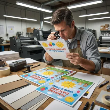 Print proof review for daycare flyers