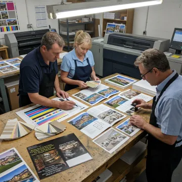 Real estate brochure proofing and printing process