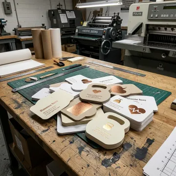Die cut custom shaped business cards