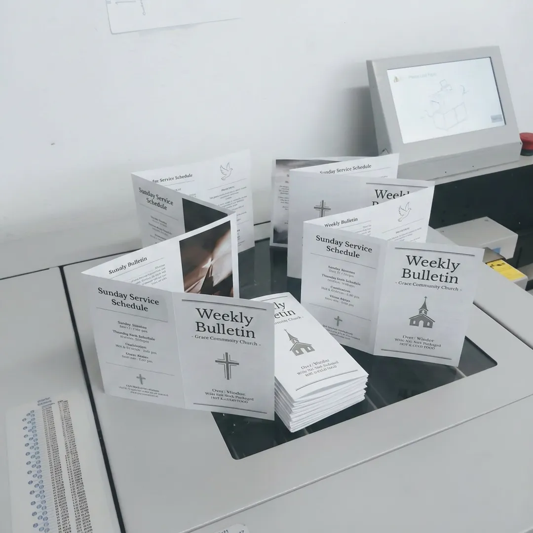 Church Bulletin Printing — Glossy & Uncoated Options