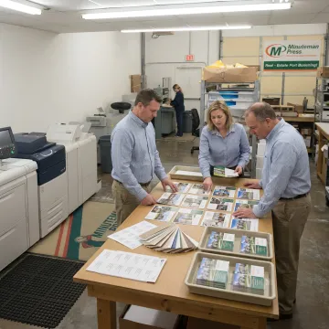 Printing and preparing real estate postcards for mailing