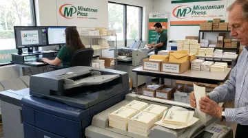 Minuteman Press Jacksonville printing branded real estate thank you cards