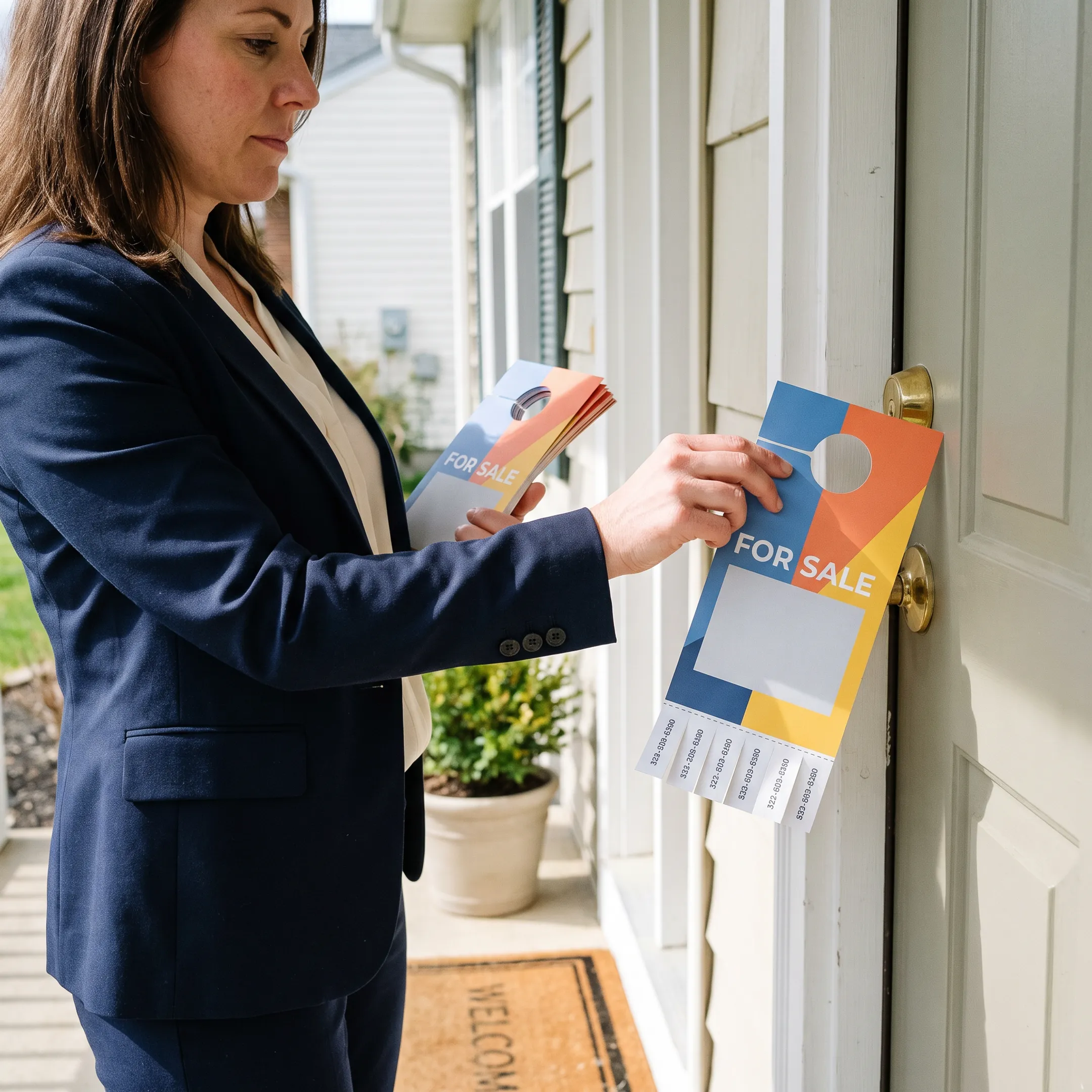 Real estate door hanger marketing