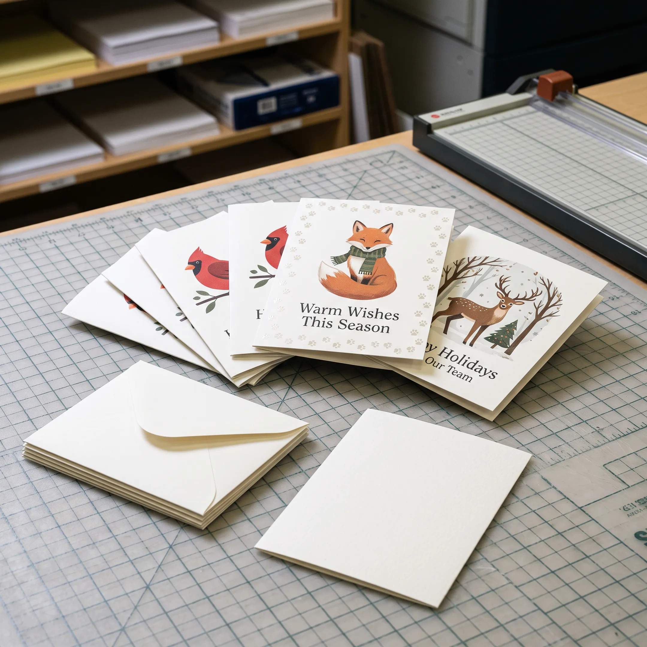Animal-related business holiday cards