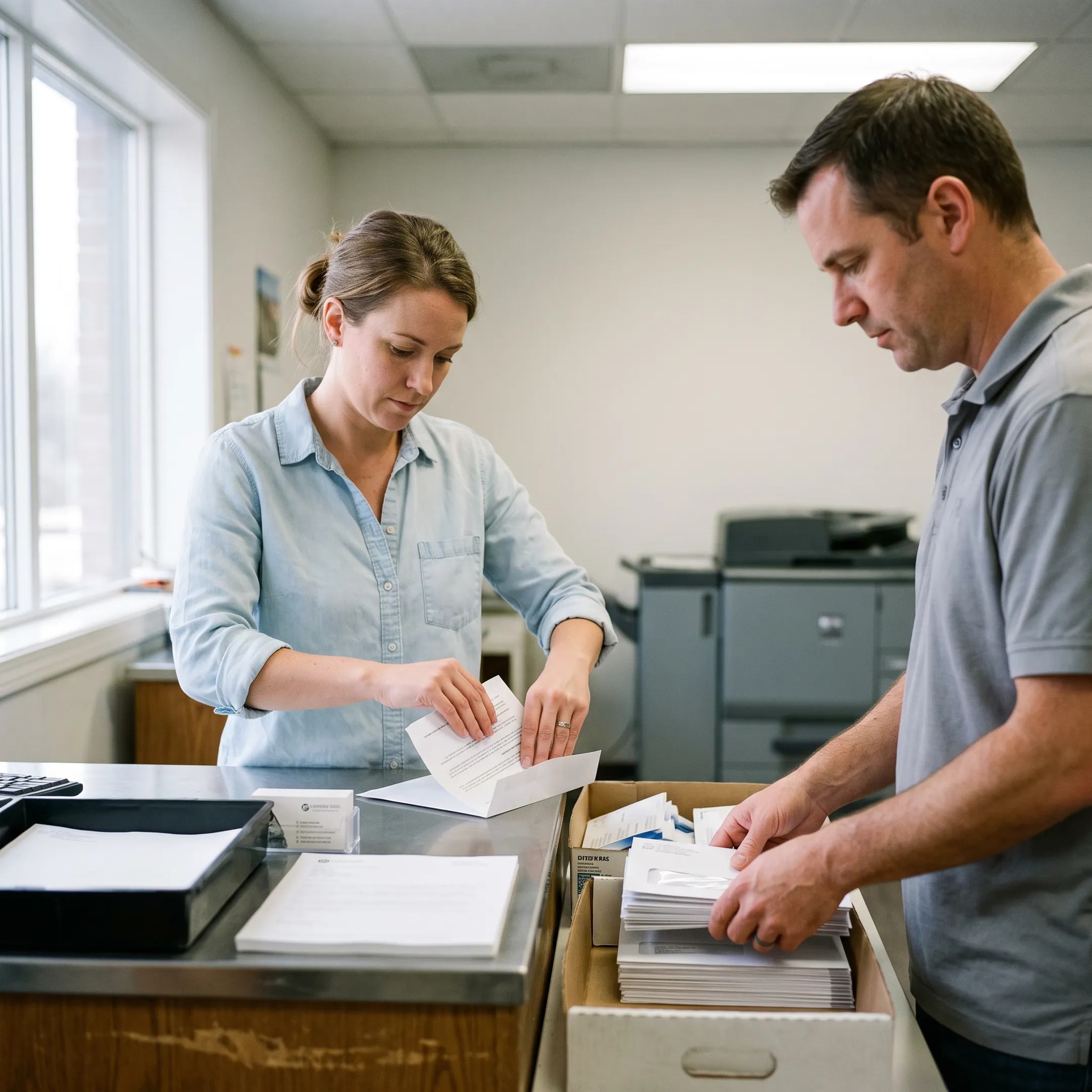 Professional office using window envelopes