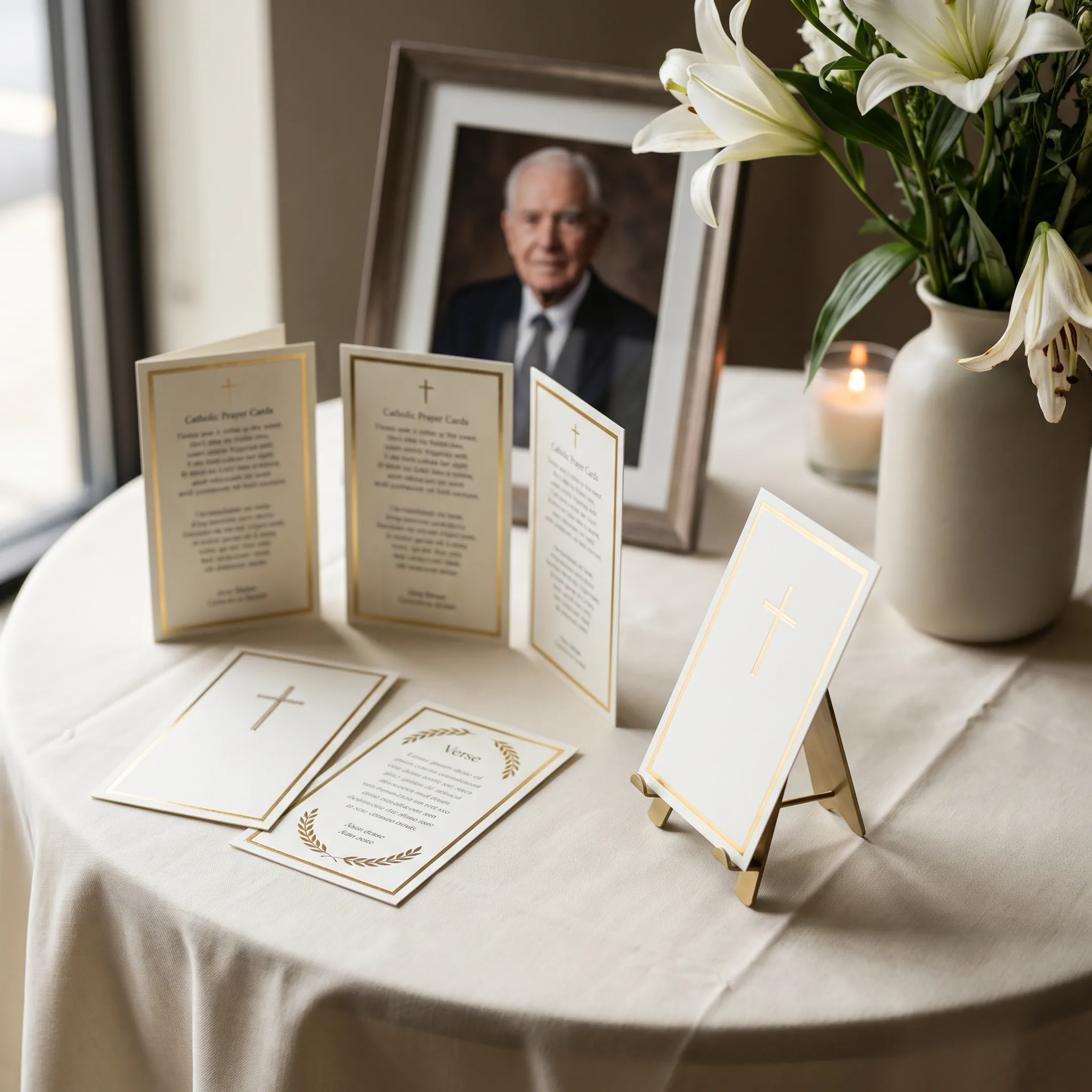 Funeral and memorial service prayer cards