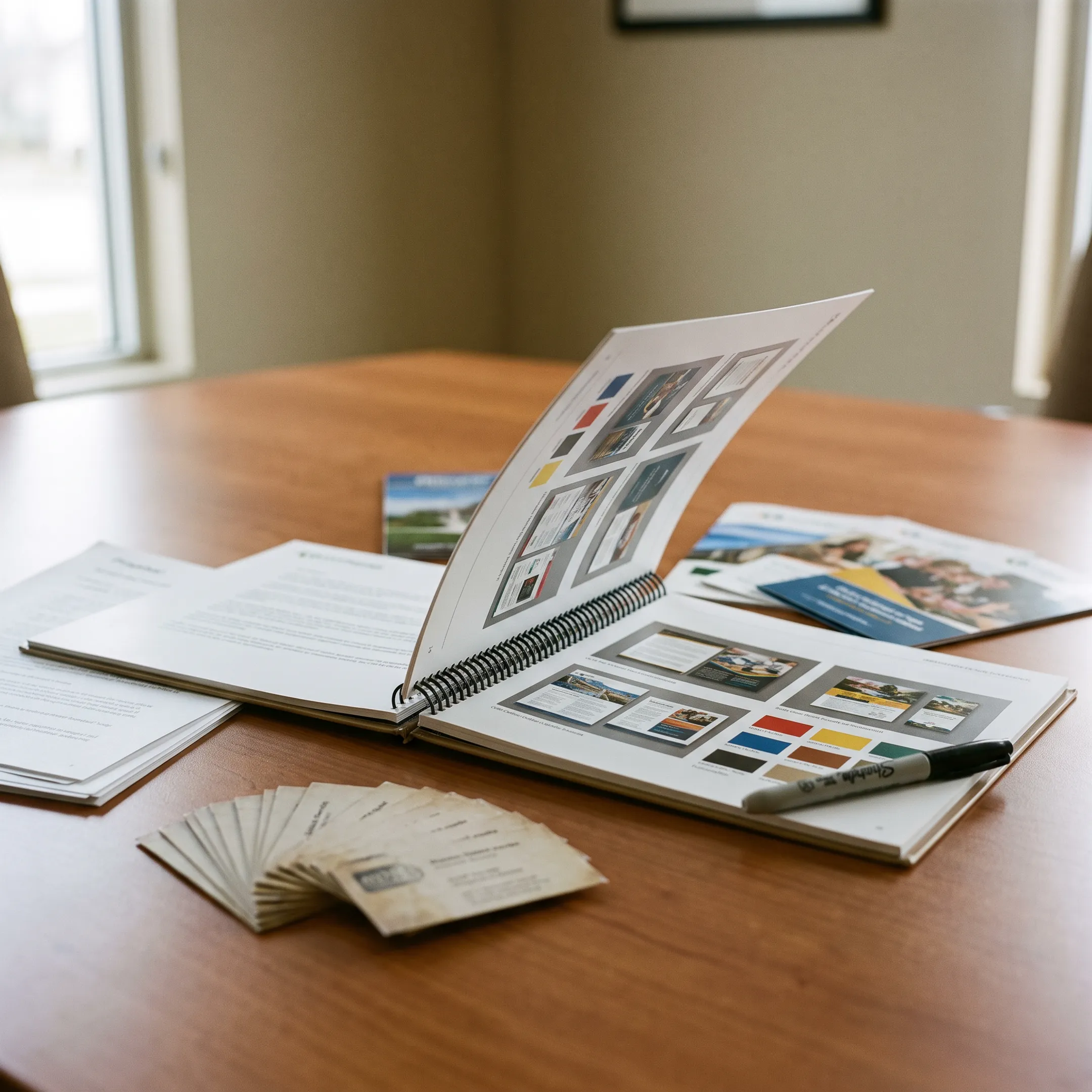 Corporate presentation spiral bound book