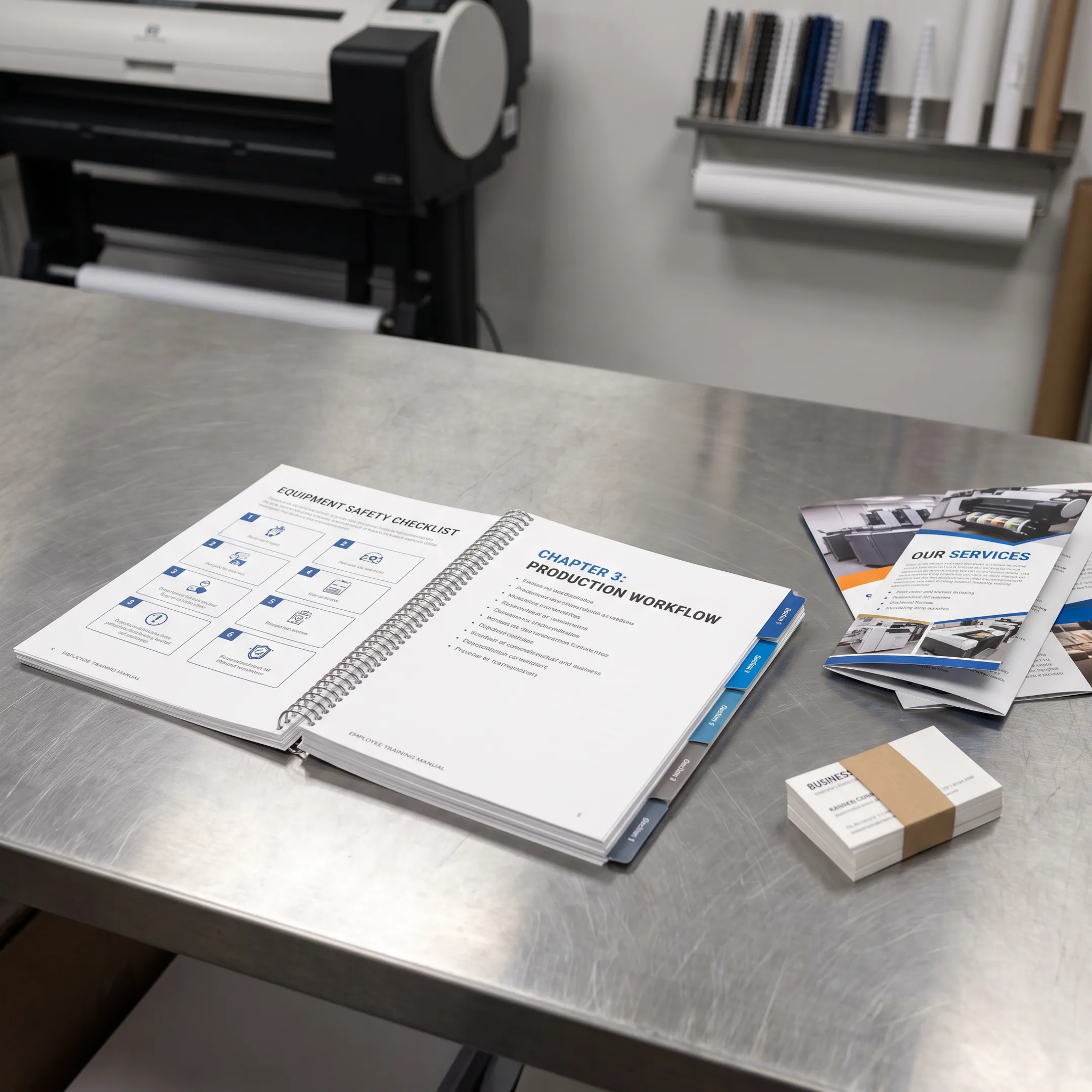 Business training spiral bound book