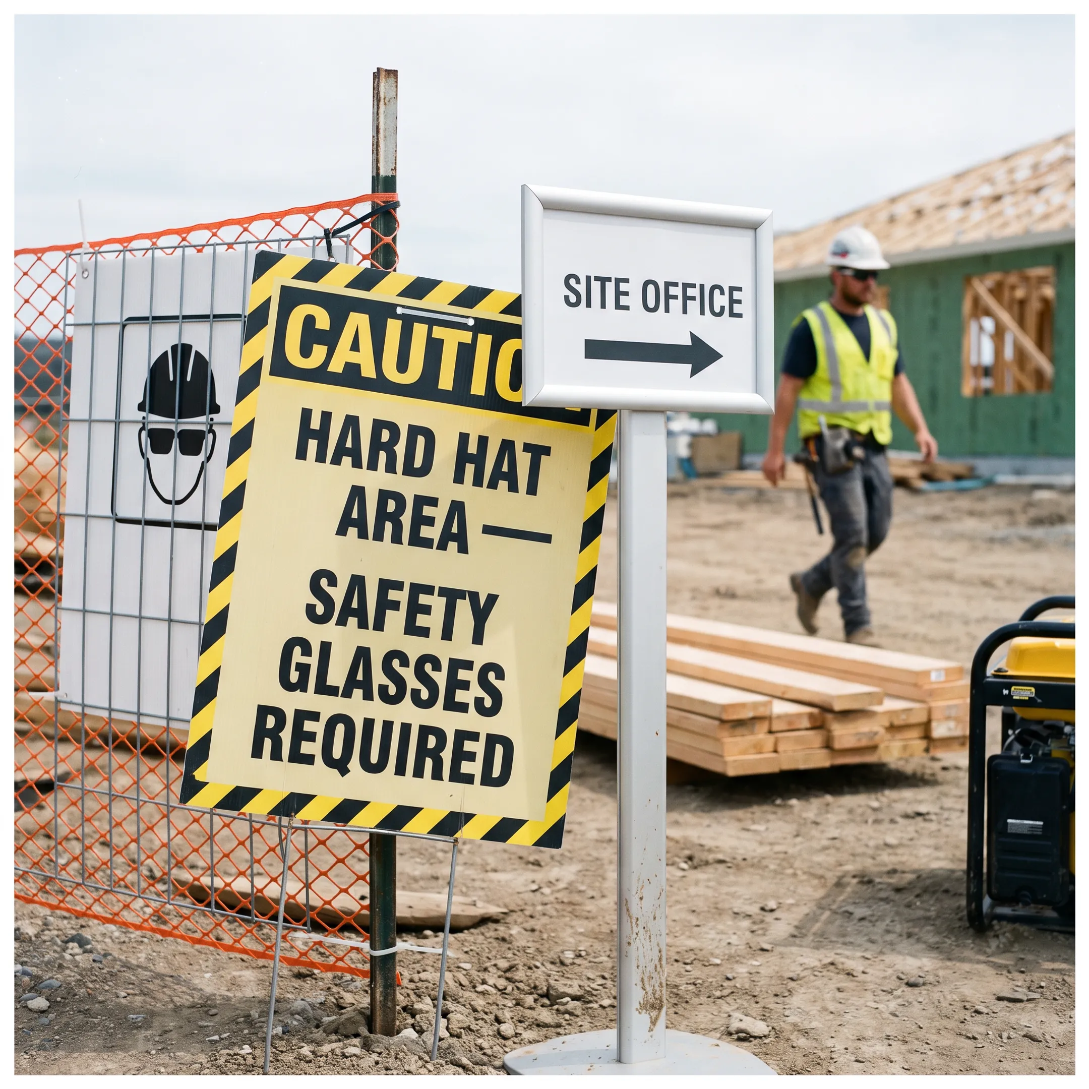 Construction site signage