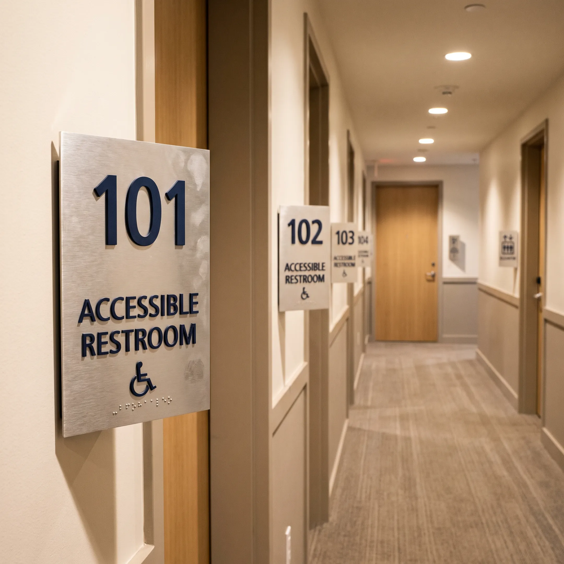 Hotel and hospitality door signage