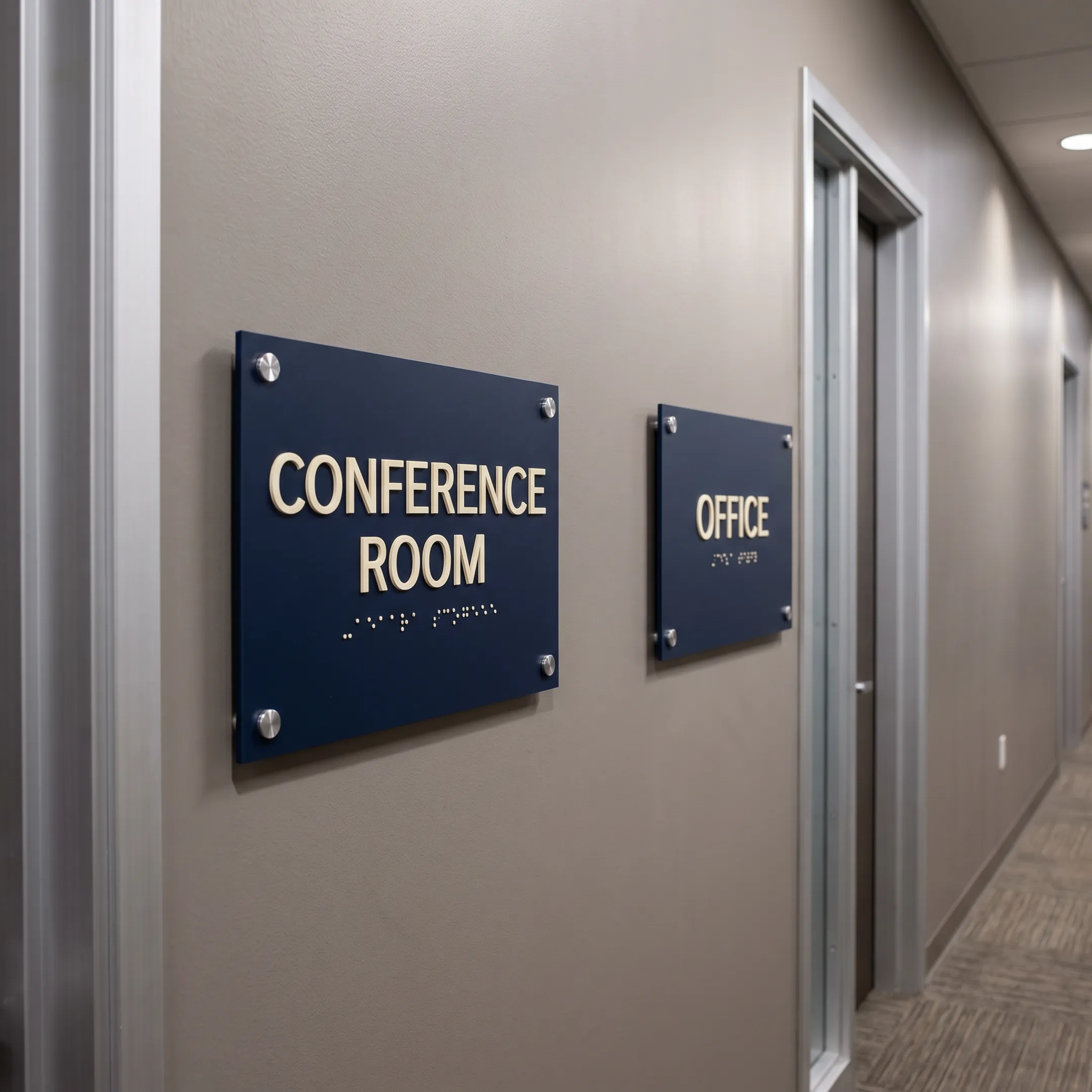 Office and commercial building door signage