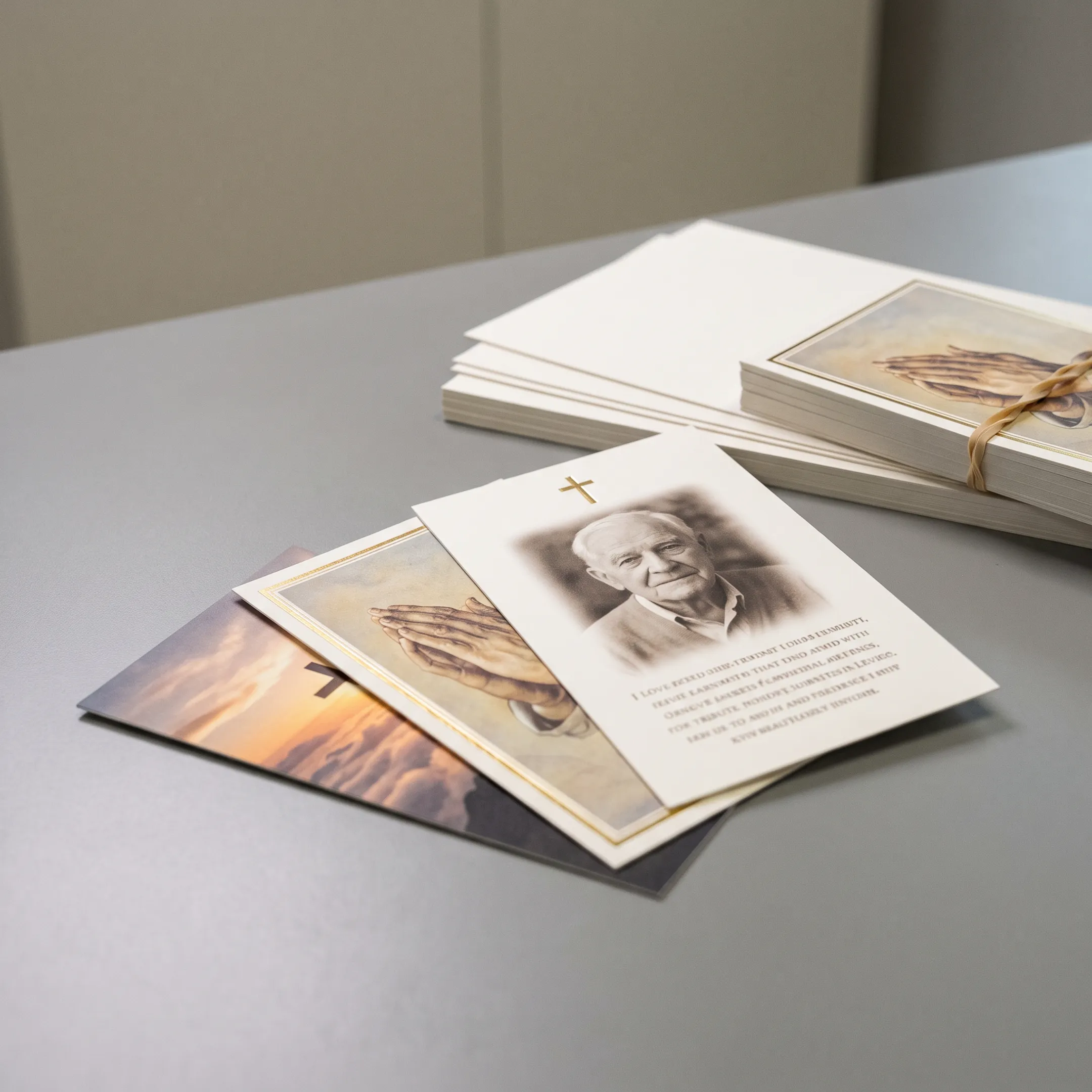 Funeral and memorial service prayer cards