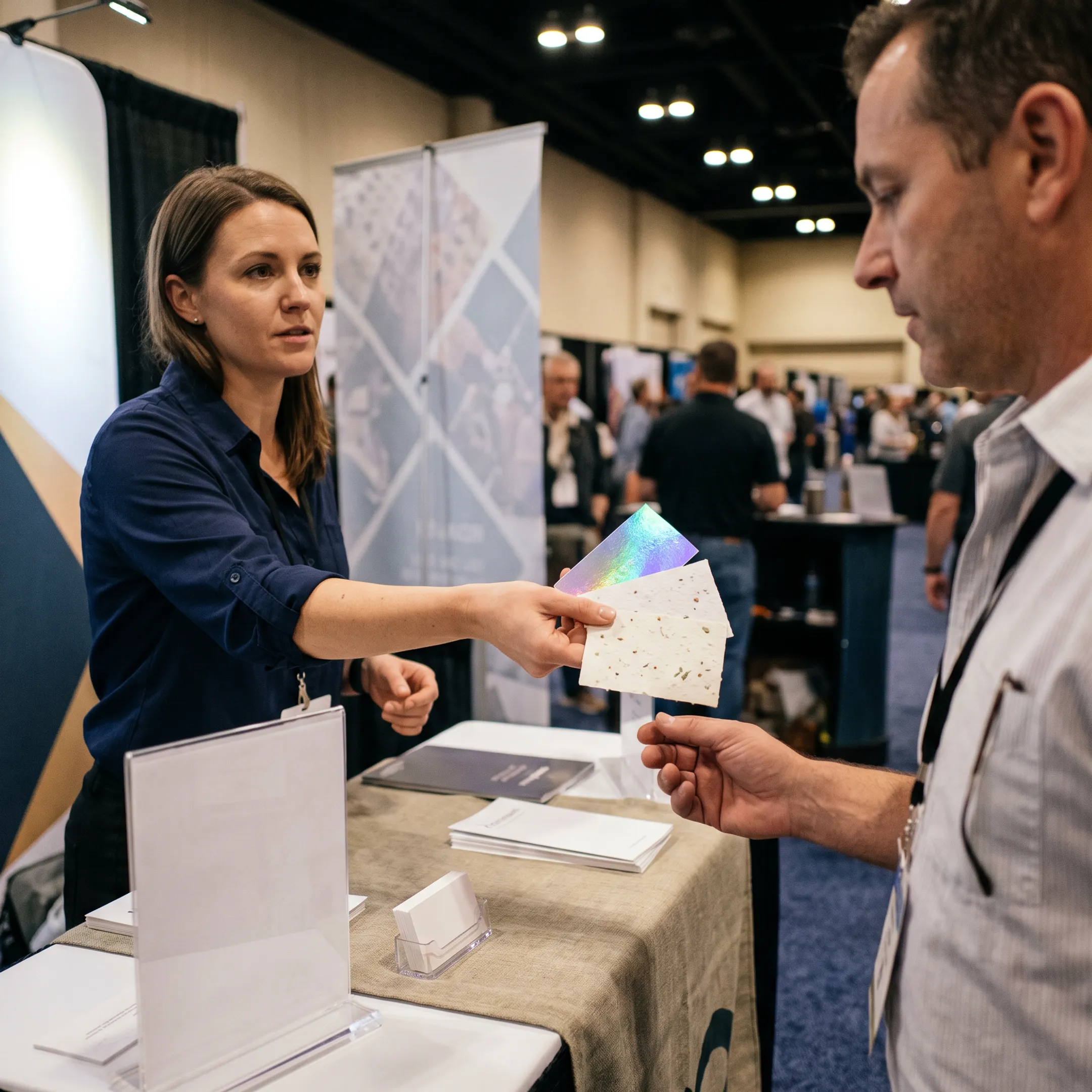 Trade show business cards