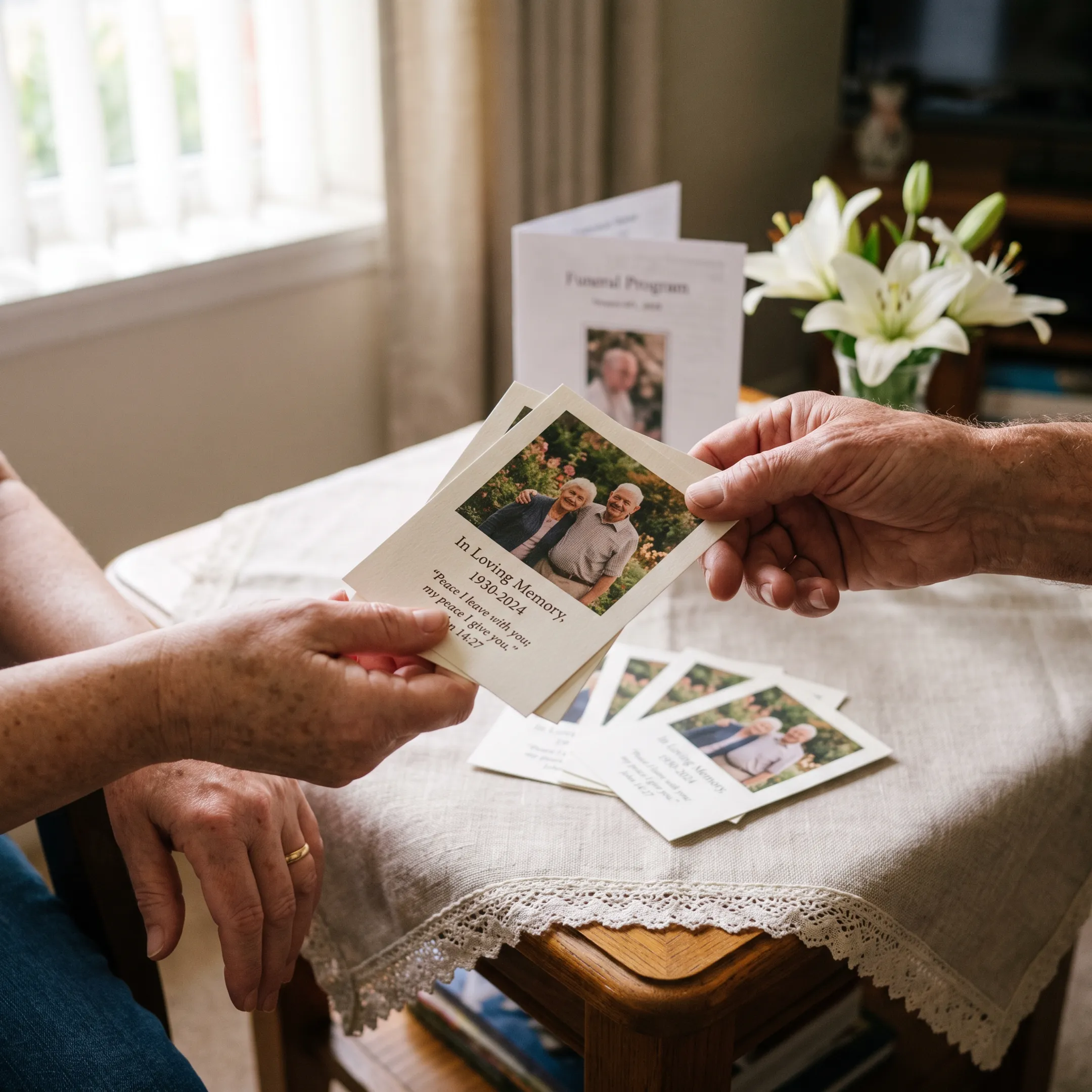 Memorial keepsake cards
